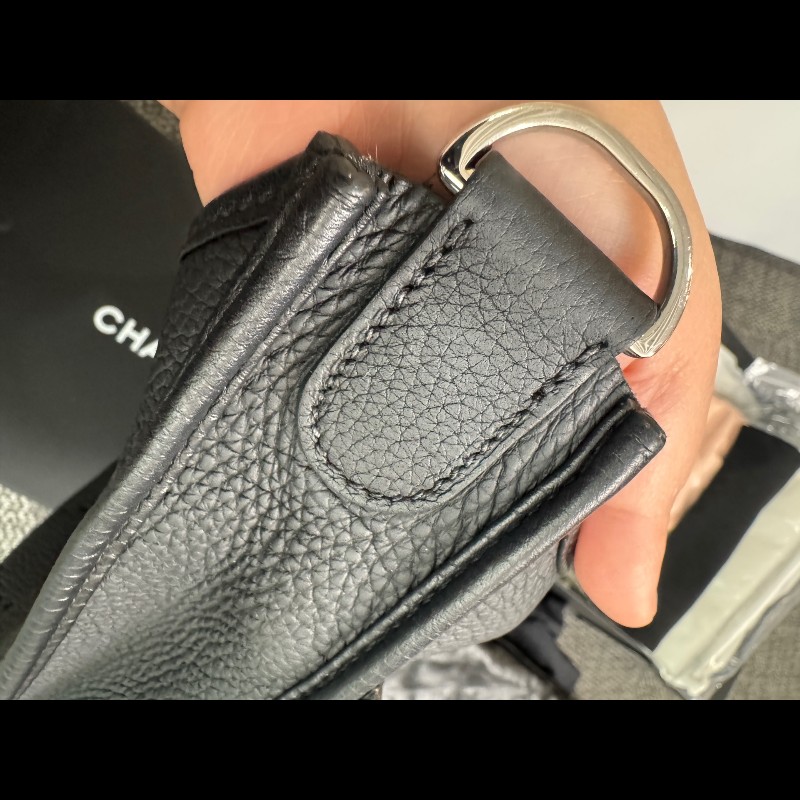 Hermes愛馬仕 黑色銀扣伊芙琳evelyne29-14