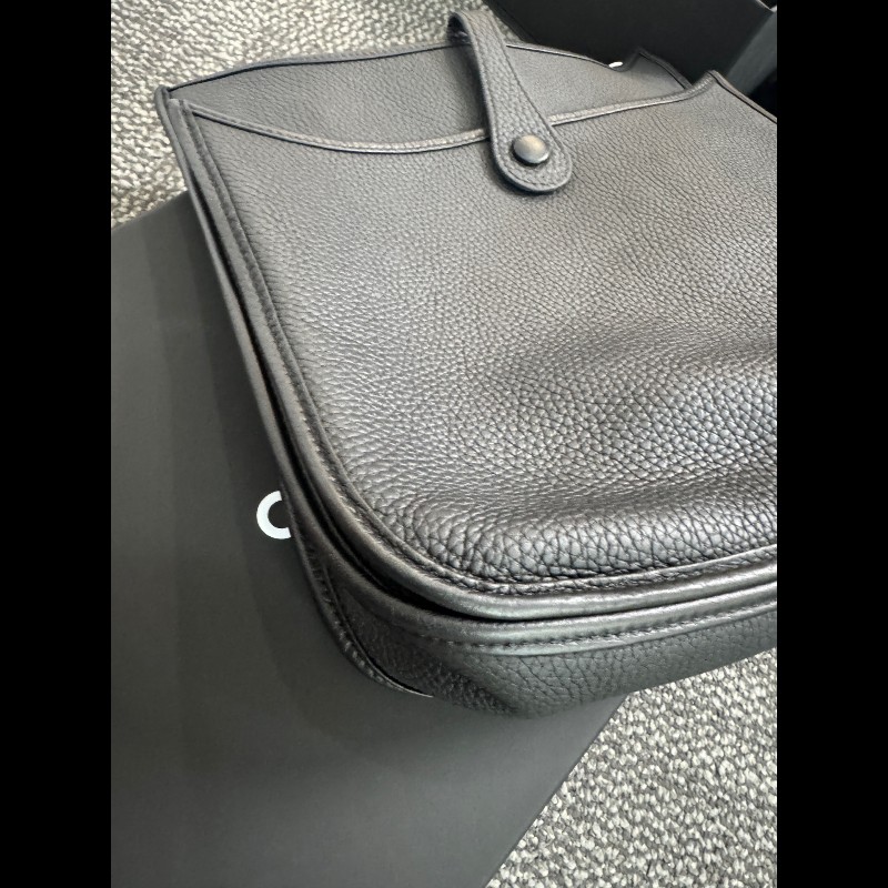 Hermes愛馬仕 黑色銀扣伊芙琳evelyne29-16