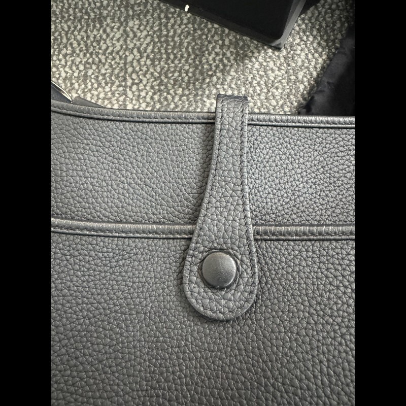 Hermes愛馬仕 黑色銀扣伊芙琳evelyne29-21