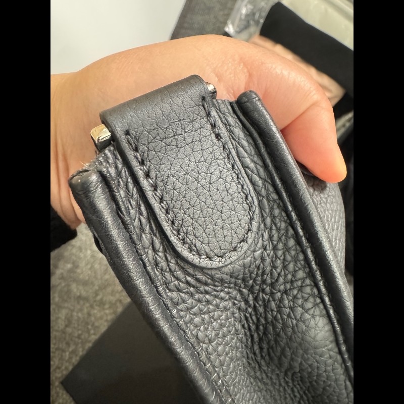 Hermes愛馬仕 黑色銀扣伊芙琳evelyne29-23