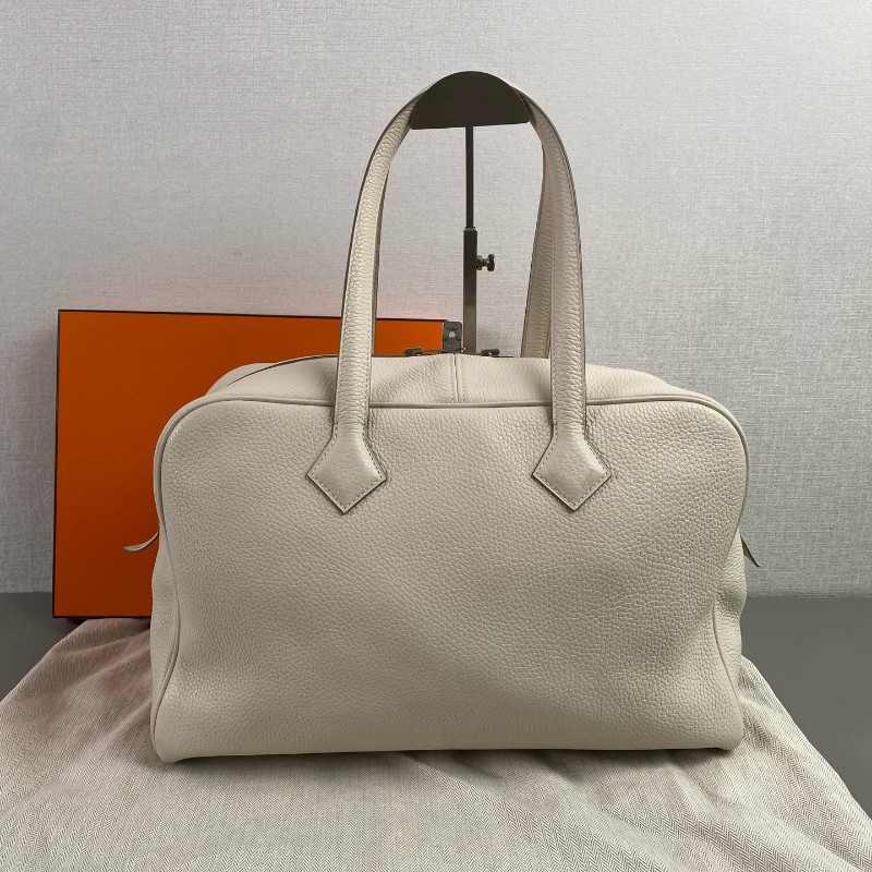 HERMES 奶昔白維多利亞36 手提包-3