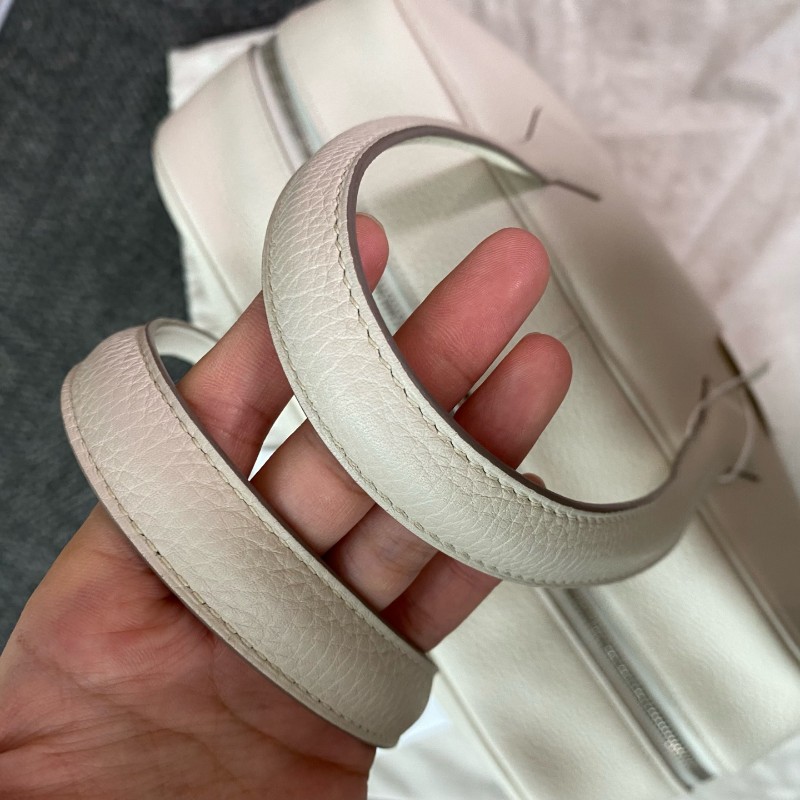 HERMES 奶昔白維多利亞36 手提包-20