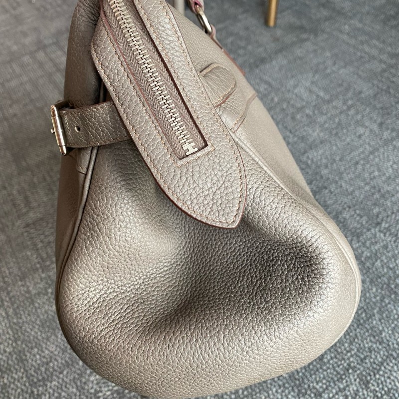 Hermes altas shoulder 灰色全皮手提包-8