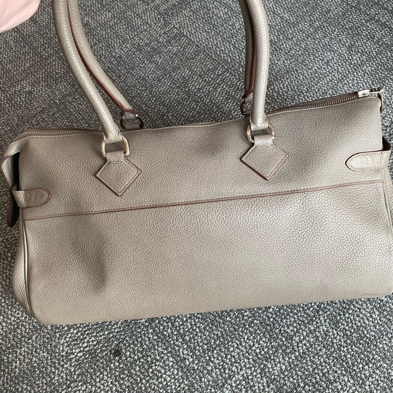 Hermes altas shoulder 灰色全皮手提包-9
