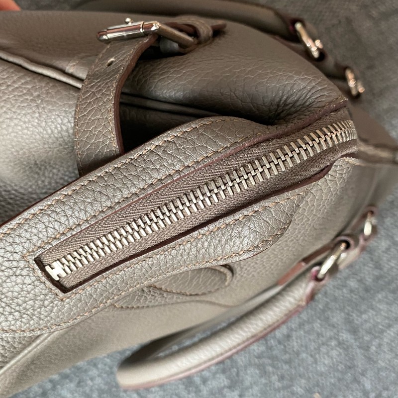 Hermes altas shoulder 灰色全皮手提包-18