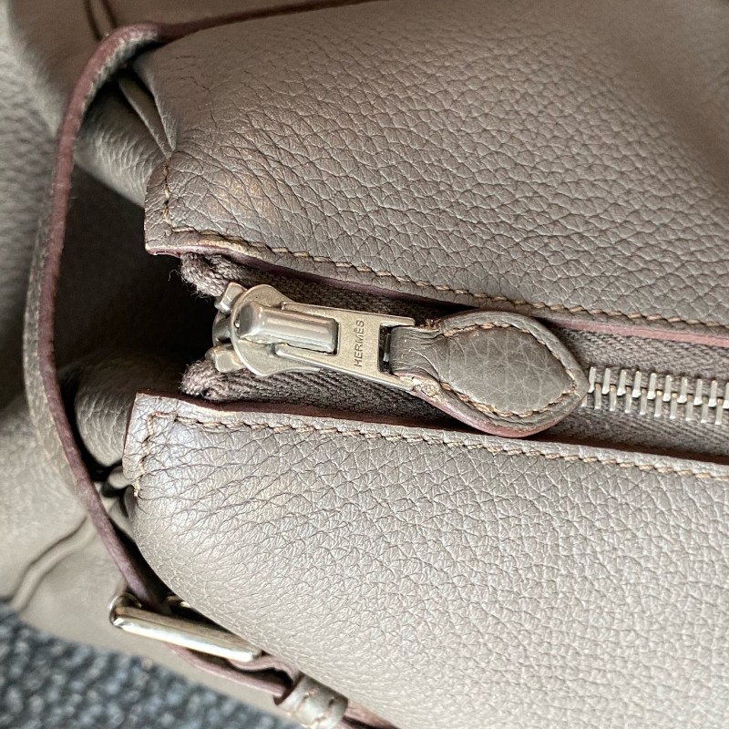 Hermes altas shoulder 灰色全皮手提包-23