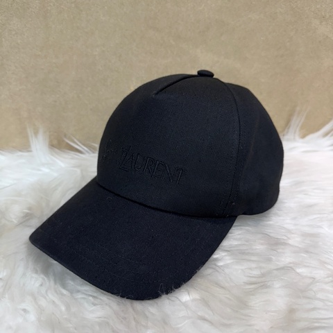 YSL 黑刺繡棒球帽 鴨舌帽 近全新