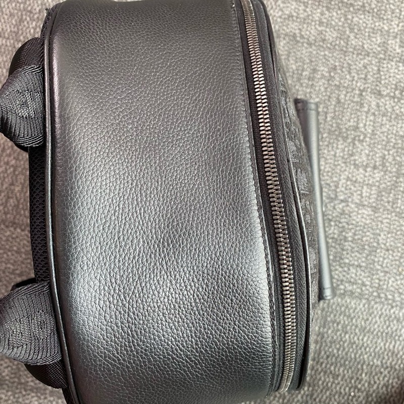 Dior saddle帆布拼皮oblique老花後背包-14