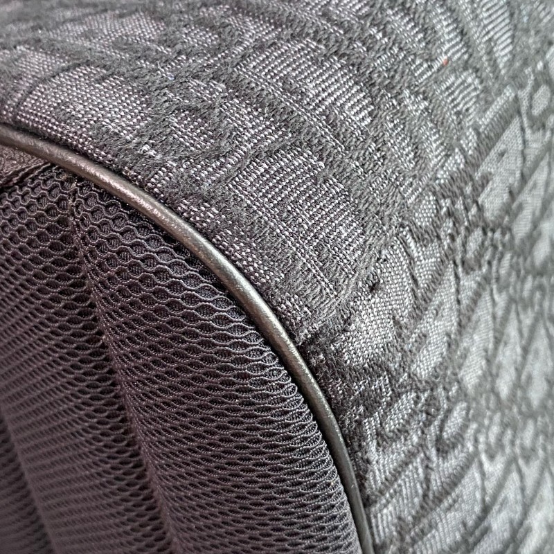 Dior saddle帆布拼皮oblique老花後背包-17