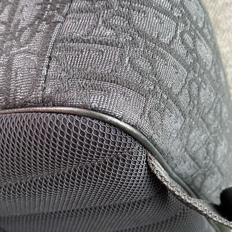 Dior saddle帆布拼皮oblique老花後背包-18