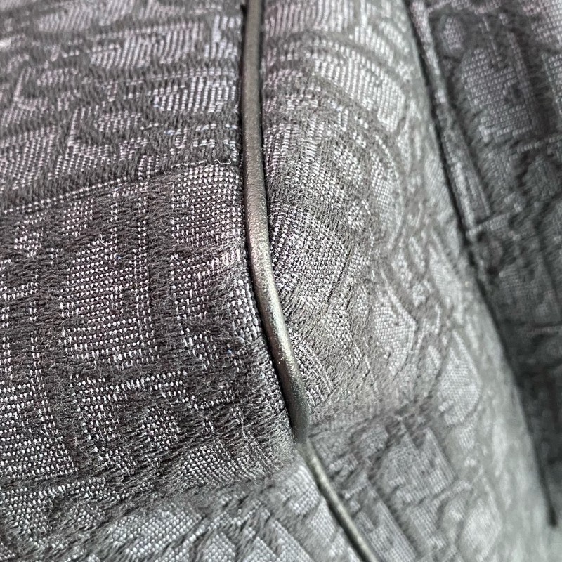 Dior saddle帆布拼皮oblique老花後背包-19