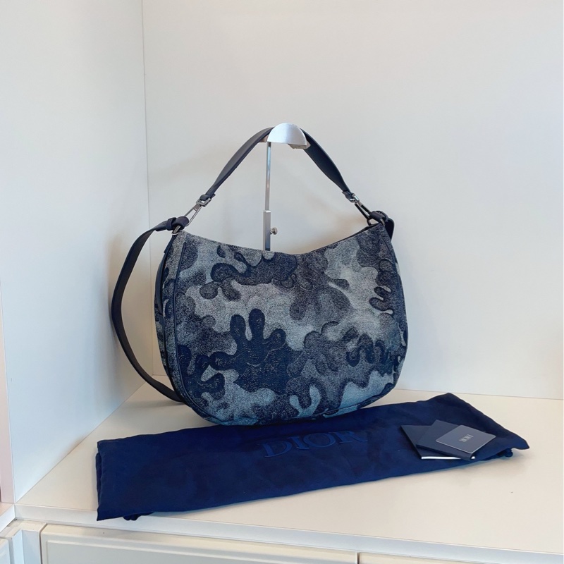 【99新閒置🆕】Dior Peter Doig聯名限量星空丹寧大馬鞍包 單肩包斜挎包-1