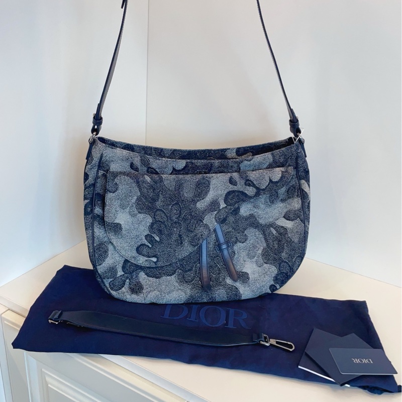 【99新閒置🆕】Dior Peter Doig聯名限量星空丹寧大馬鞍包 單肩包斜挎包-6