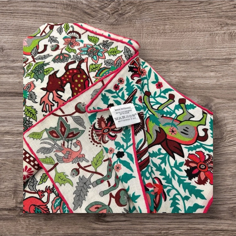 愛馬仕-喀什米爾絲綢混紡披肩、圍巾-1