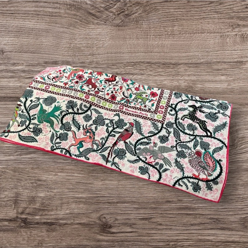 愛馬仕-喀什米爾絲綢混紡披肩、圍巾-3