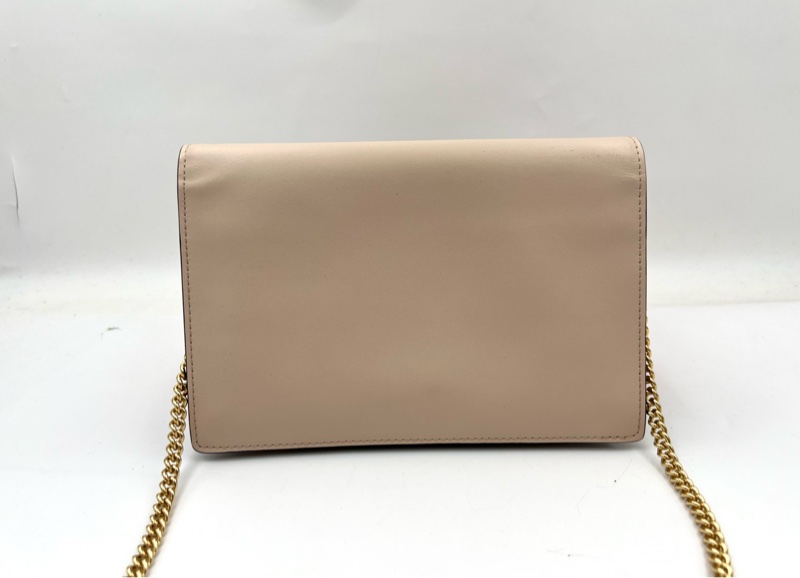 Fendi. 墨蘭迪粉色 可拆，鏈條肩背包長夾-1