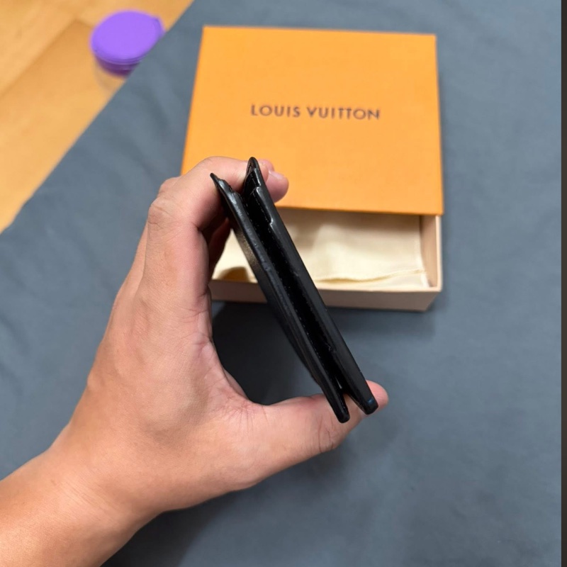 Lv黑老花短夾 芯片款-3