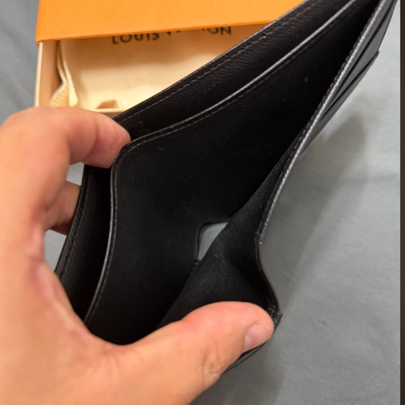 Lv黑老花短夾 芯片款-6