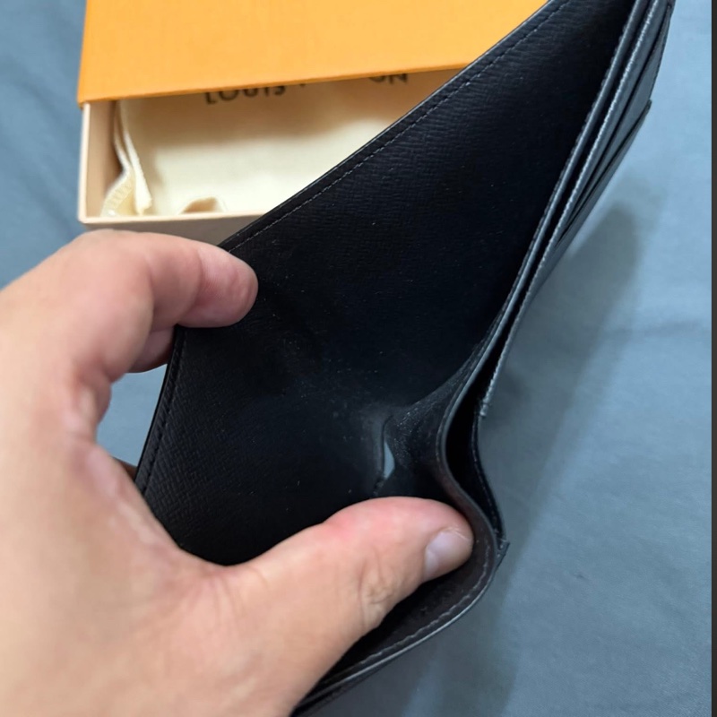 Lv黑老花短夾 芯片款-7