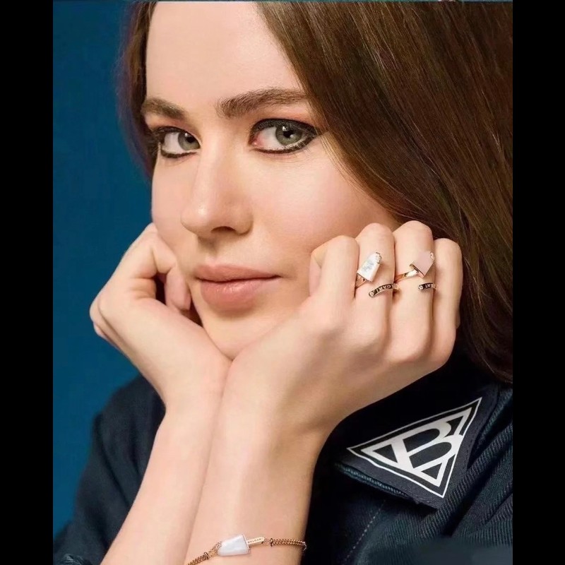 BVLGARI Gelati系列 玫瑰金粉蛋白石冰淇淋戒指 56號-5