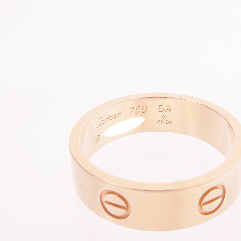CARTIER 18K玫瑰金Love Ring戒指Cartier#59/US#8.75-4