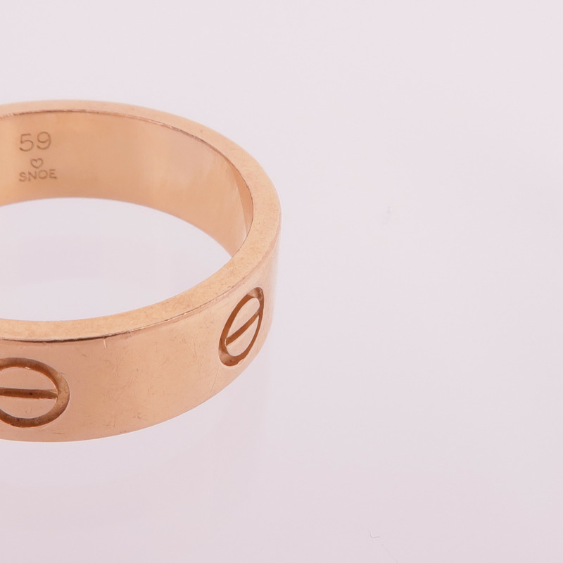 CARTIER 18K玫瑰金Love Ring戒指Cartier#59/US#8.75-8