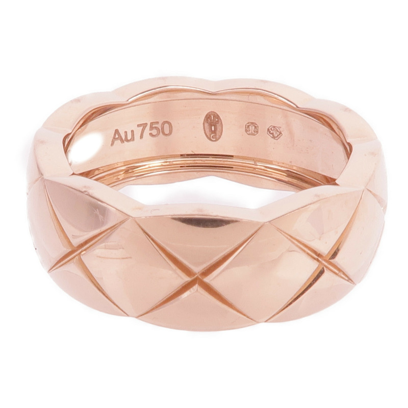 CHANEL 18K玫瑰金Coco Crush Ring戒指Chanel#48/US#4.5-3