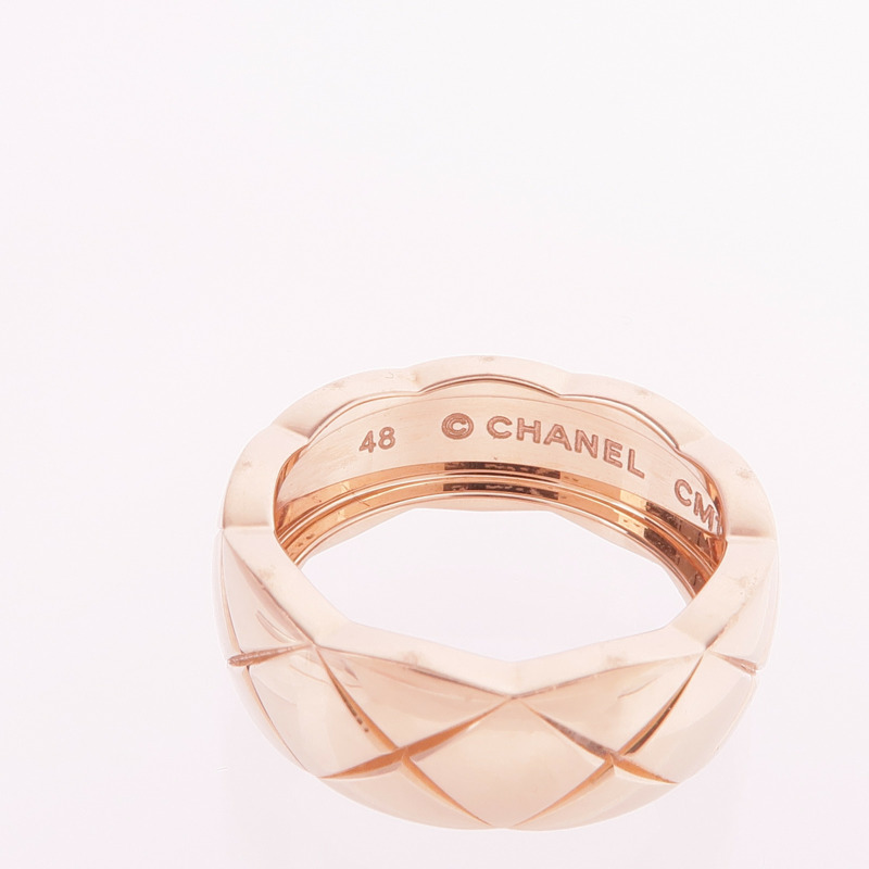 CHANEL 18K玫瑰金Coco Crush Ring戒指Chanel#48/US#4.5-4