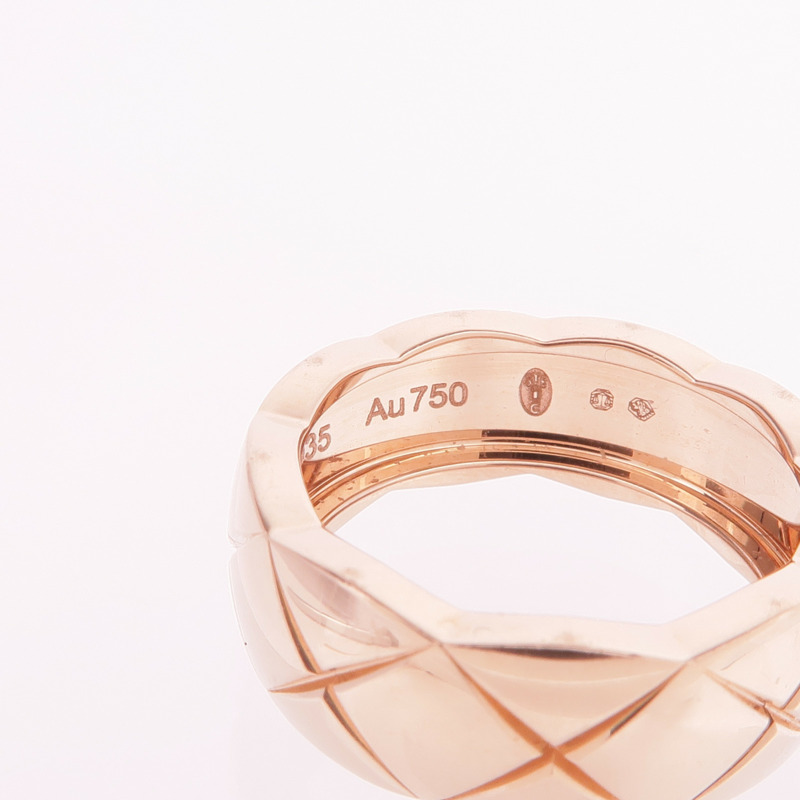 CHANEL 18K玫瑰金Coco Crush Ring戒指Chanel#48/US#4.5-5