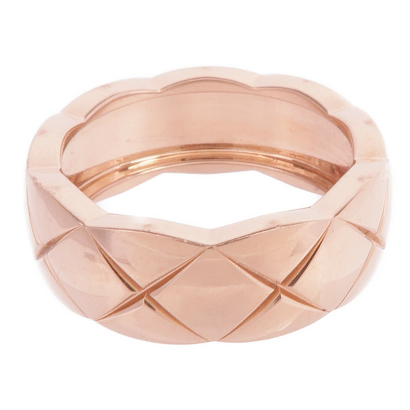 CHANEL 18K玫瑰金Coco Crush Ring戒指Chanel#48/US#4.5-6