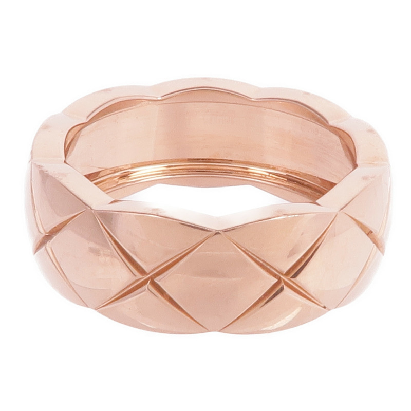 CHANEL 18K玫瑰金Coco Crush Ring戒指Chanel#48/US#4.5-7