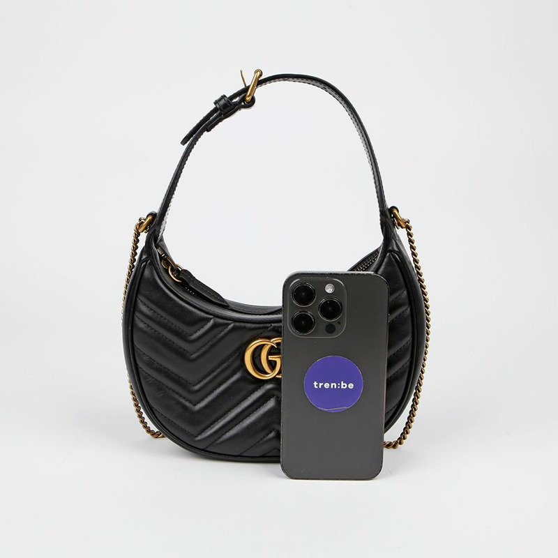 GUCCI 699514 GG Marmont 半月形迷你肩背包-7