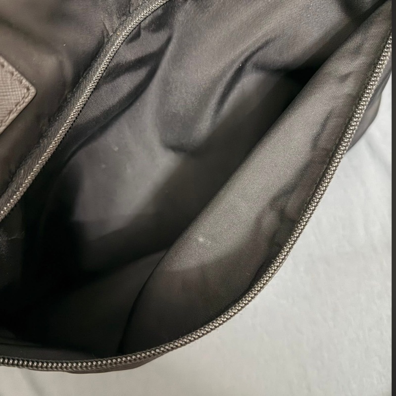 Prada男士黑色尼龍電腦包公事包-10