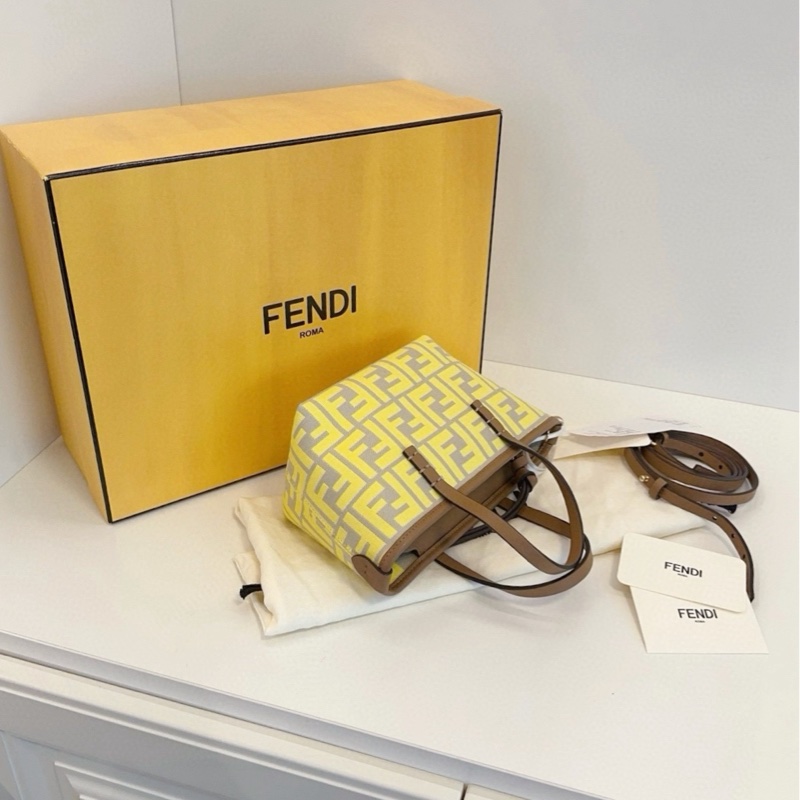 【全🆕全套🧡帶吊牌】Fendi 新款mini roll老花迷你菜籃子tote 手提袋單肩袋-3