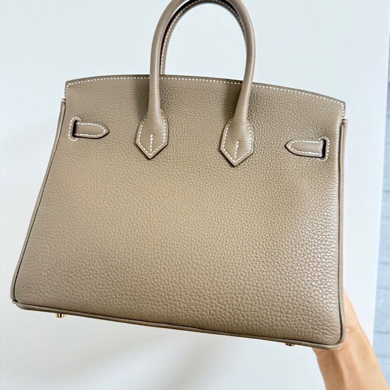 HERMES 愛馬仕 經典 大象灰18 Etoupe Togo牛皮配金扣 Birkin 25 cm 柏金包 B刻2024年購入-1
