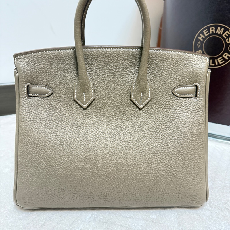 HERMES 愛馬仕 經典 大象灰18 Etoupe Togo牛皮配金扣 Birkin 25 cm 柏金包 B刻2024年購入-3
