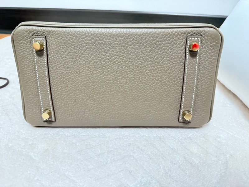 HERMES 愛馬仕 經典 大象灰18 Etoupe Togo牛皮配金扣 Birkin 25 cm 柏金包 B刻2024年購入-6
