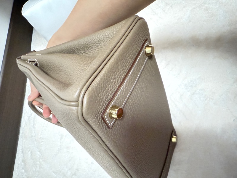 HERMES 愛馬仕 經典 大象灰18 Etoupe Togo牛皮配金扣 Birkin 25 cm 柏金包 B刻2024年購入-8