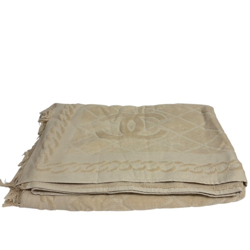 【美收精品】CHANEL 粉白毛巾包組 4-498-10