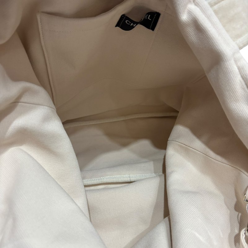 【美收精品】CHANEL 粉白毛巾包組 4-498-12