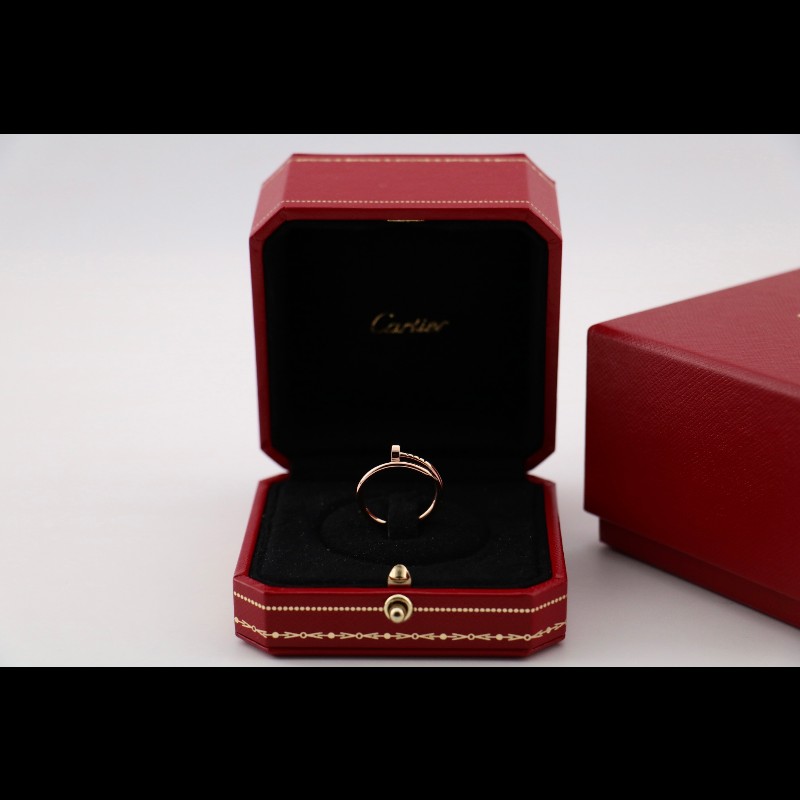 Cartier 玫瑰金 釘子戒指窄版 💍51碼-0