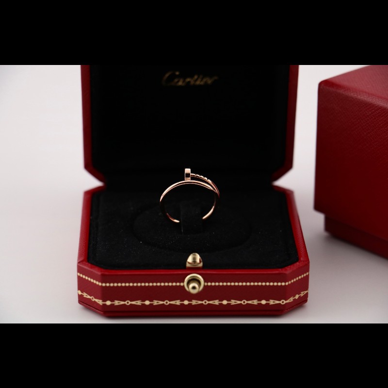 Cartier 玫瑰金 釘子戒指窄版 💍51碼-1