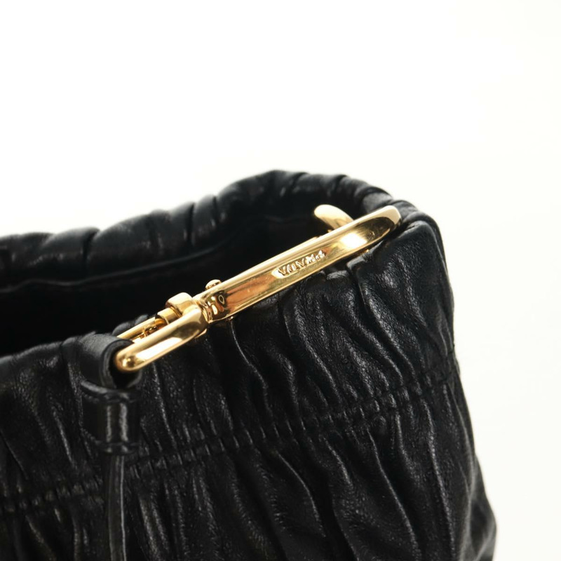 【日本直送】PRADA 皮革雙肩托特包 黑色金色 Auth am9760V-8