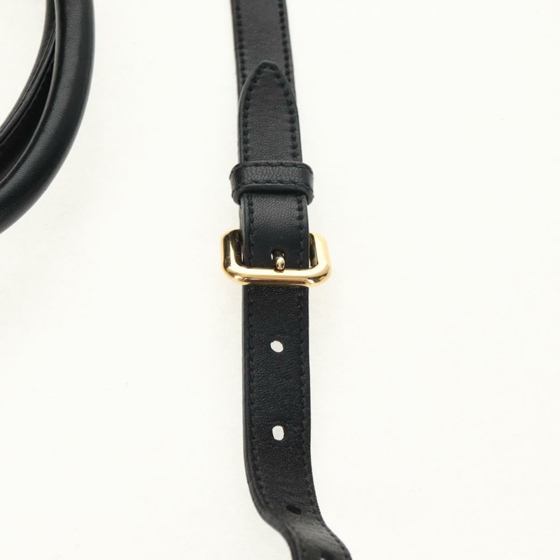 【日本直送】PRADA 皮革雙肩托特包 黑色金色 Auth am9760V-14