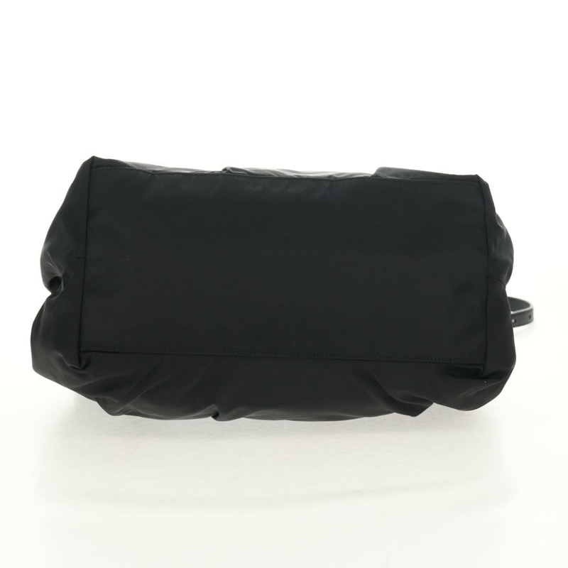 【日本直送】PRADA 尼龍雙肩包 黑色金色 Auth am9761V-4