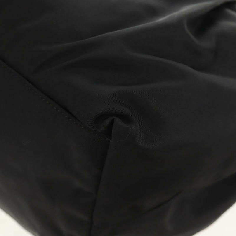 【日本直送】PRADA 尼龍雙肩包 黑色金色 Auth am9761V-19