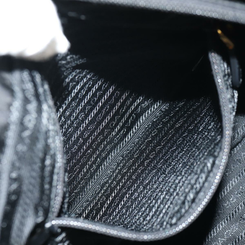 【日本直送】PRADA 尼龍雙肩包 黑色金色 Auth am9761V-27