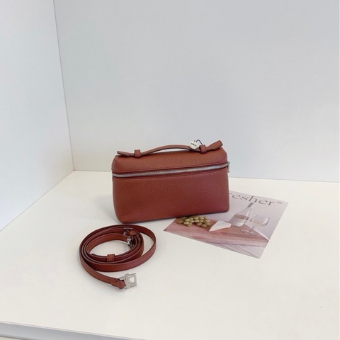 【99新🆕】LP Loro Piana Pocket L19飯盒包 🍁美拉德磚紅色 手提包斜挎包