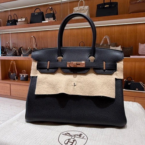 Hermes Birkin 30cm TOGO 愛馬仕鉑金包 Y刻 黑色/金扣
