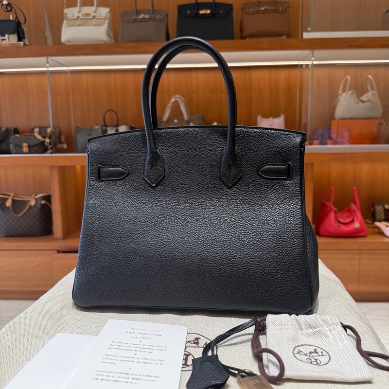 Hermes Birkin 30cm TOGO 愛馬仕鉑金包 Y刻 黑色/金扣-6